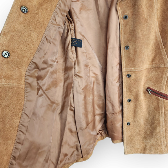 Express Tan and Brown Leather Jacket - Picture 4 of 10
